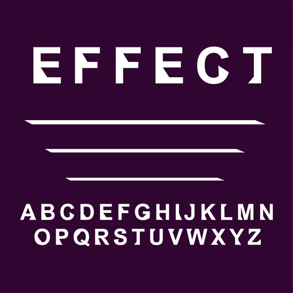 Εφέ Αλφάβητο Γραμματοσειρά Τυπογραφία Μέλλον Δημιουργικό Σχεδιασμό Έννοια Γραμματοσειρές Διάνυσμα — Διανυσματικό Αρχείο