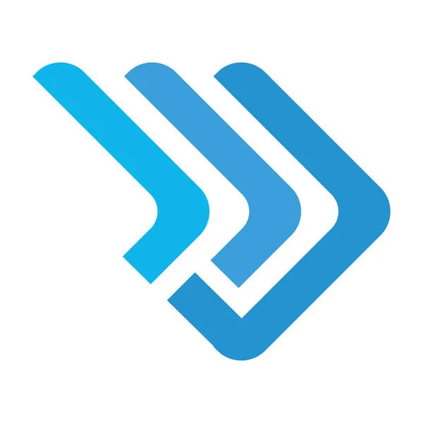Icône Logo Bleu Flèche Vecteur — Image vectorielle