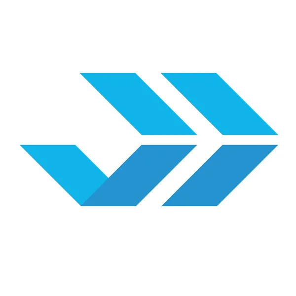 Pfeil Blaues Logo Symbol Vektor — Stockvektor