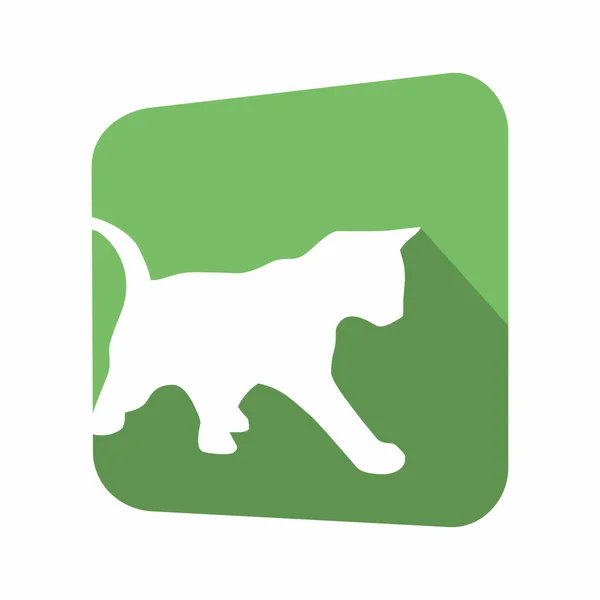 猫のアイコン ウェブのための猫のベクトルアイコンのフラットイラスト — ストックベクタ