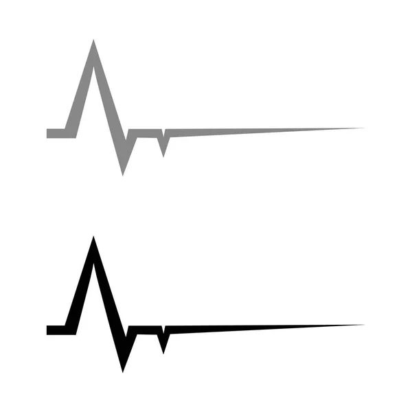 Icono Del Latido Del Corazón Símbolo Del Cardiograma Ilustración Vectorial — Vector de stock