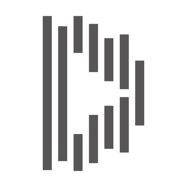 Juega Vector Icono Diseño Del Logo Musical — Vector de stock