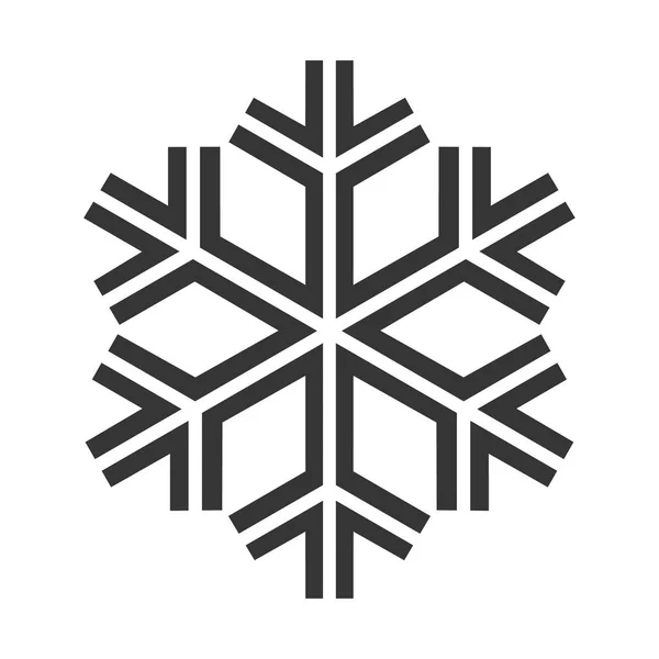 Sneeuwvlokje Pictogram Sneeuw Logo Vector — Stockvector
