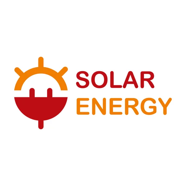 Solenergi Logotyp Begreppet Kreativ Symbol Vektor Illustration Royaltyfria illustrationer