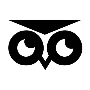 Baykuş simgesi vektör illüstrasyonu