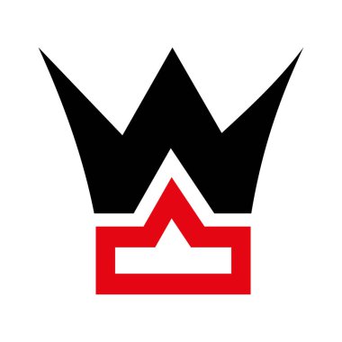 Kraliyet logosu Yaratıcı sembol Minimalist Lüks ikon vektör illüstrasyonu