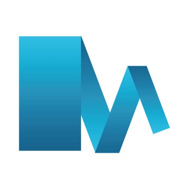 M harfi logosu Yaratıcı sembol Minimalist soyut ikon vektör çizimi