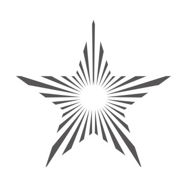 Yıldız logosu Yaratıcı sembol Minimalist soyut ikon vektör çizimi