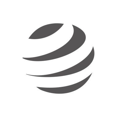 Dünya logo ikonu vektör tasarımı