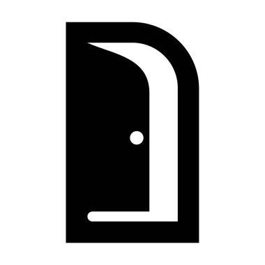 Kapı logosu basit tasarım ikonu vektörü