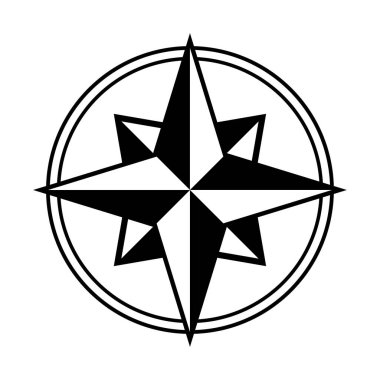 pusula simgesi vektör illüstrasyon grafik tasarımı