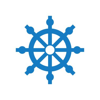 Gemi direksiyon simgesi Seyahat logosu Konsept vektör çizimi