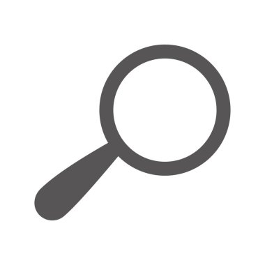 Büyüteç simgesi. Web için basit bir arama vektör sembolü çizimi