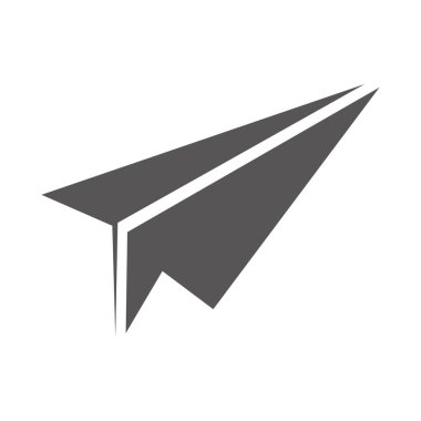 kağıt düzlem simgesi, vektör illüstrasyonu