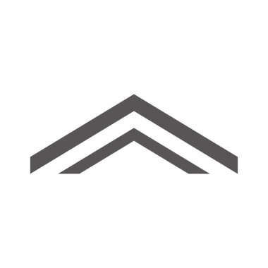 Çatı katı simgesi logosu. Vektör