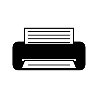 Yazıcı simgesi vektör illüstrasyonu