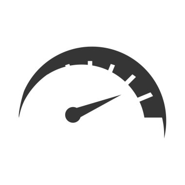 Takometre, hız göstergesi ve gösterge simgesi. Hız levhası logosu. Vektör
