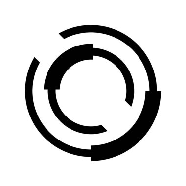 Çember logo tasarımı şablon çizimi