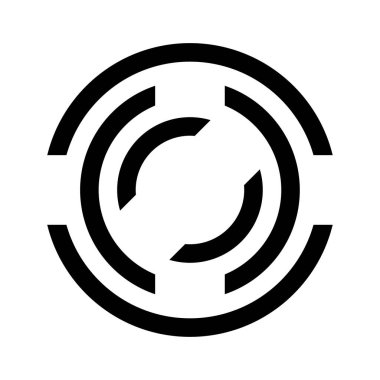 Çember logo tasarımı şablon çizimi