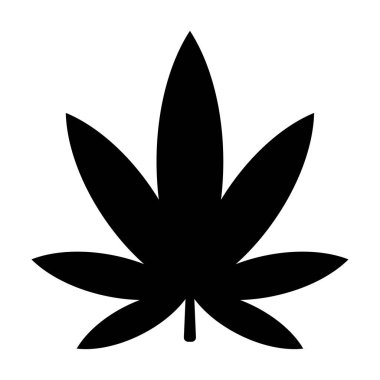 Beyaz arkaplan vektör illüstrasyonunda esrar simgesi