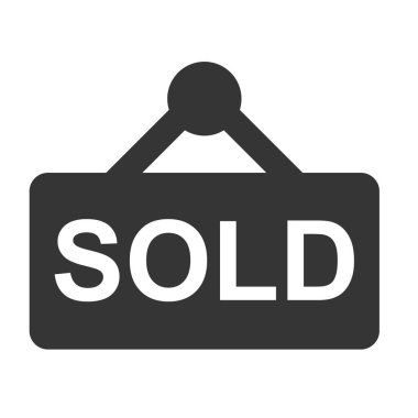 Beyaz arkaplan vektör resimlemesinde simge satıldı