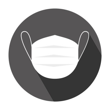 yüz maskesi simgesi. düz dizayn. vektör illüstrasyonu.