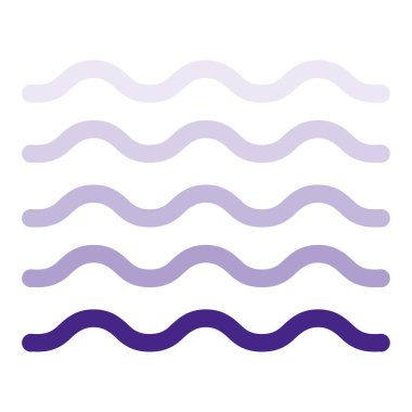 Deniz dalgaları ikonu. Web için su dalgası vektör simgelerinin özet çizimi