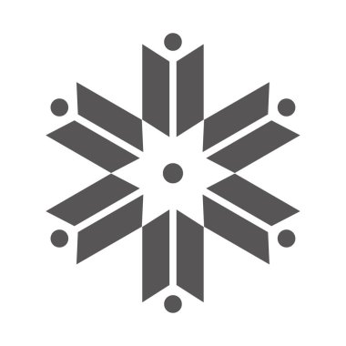 Kar Tanesi simgesinin vektör çizimi