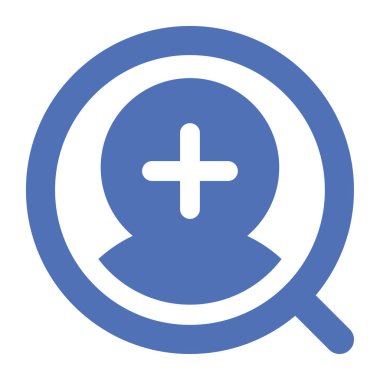 Beyaz arkaplan vektör illüstrasyonunda yüz yakınlaştırma simgesi