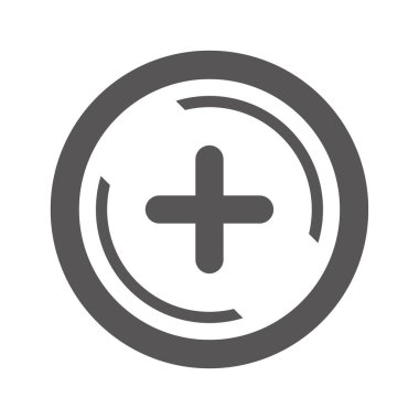 Hastane işaret simgesi, vektör illüstrasyonu