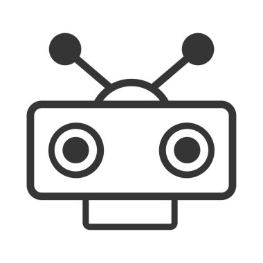 Beyaz arkaplan vektör illüstrasyonunda yüz yakınlaştırma simgesi