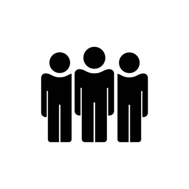 Beyaz arka planda Peoples vektör simgesi. Takım sembolü