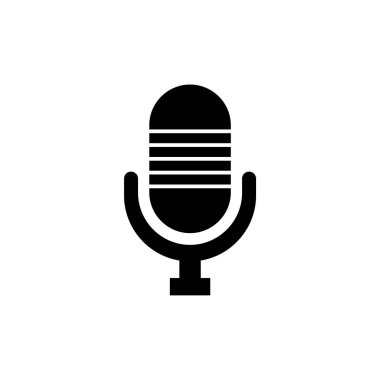 Yoğunlaştırıcı mikrofon kayıt simgesi vektörü