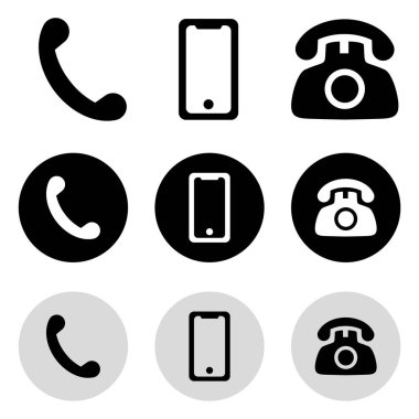 telefon ve cep telefonu, vektör simgesi