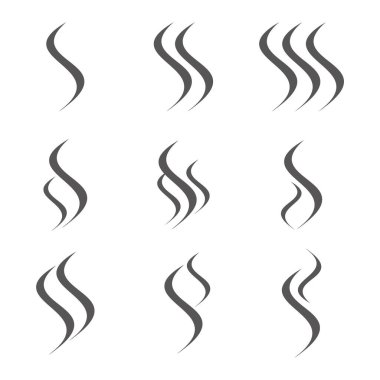duman simgeleri, vektör illüstrasyonu