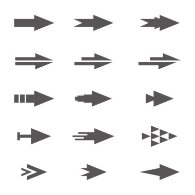 Beyaz arka plan vektör çizim üzerinde ayarla ok simgesi