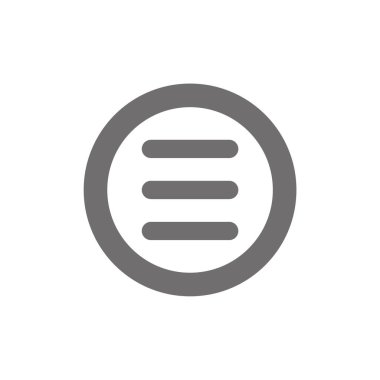 Menü simgesi vektör çemberi. Web ve uygulama tasarımı