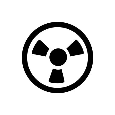 Radyasyon simgesi Tehlike logosu Yaratıcı sembol kavramı Soyut vektör çizimi