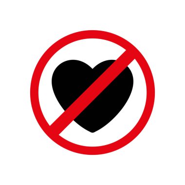 Hiçbir sevgi işareti vektör