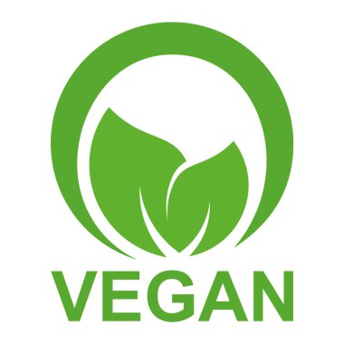 Vegan simgesi. Vektör çizim 