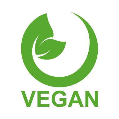 Vegan simgesi. Vektör çizim 