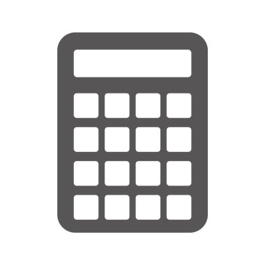 Beyaz arkaplanda hesap makinesi simgesi vektörü