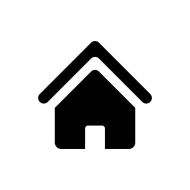 Ev Simgesi, web simgesi. Vektör illüstrasyonu 