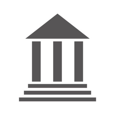 Banka simgesi düz biçim vektör çizimi