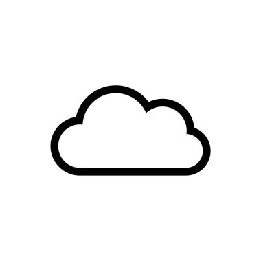 Bulut simgesi. Vektör illüstrasyonu 