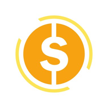 Simge para vektörü. Bozuk para sembolü