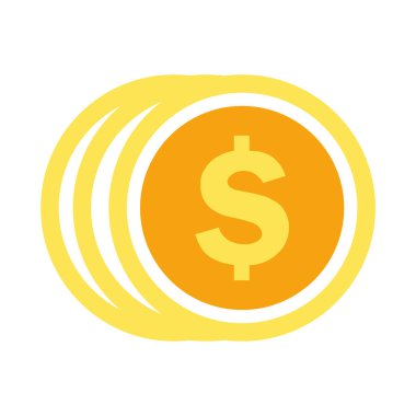 Simge para vektörü. Bozuk para sembolü