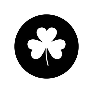 Yonca ikonu yeşil yonca. İrlanda şans sembolü.