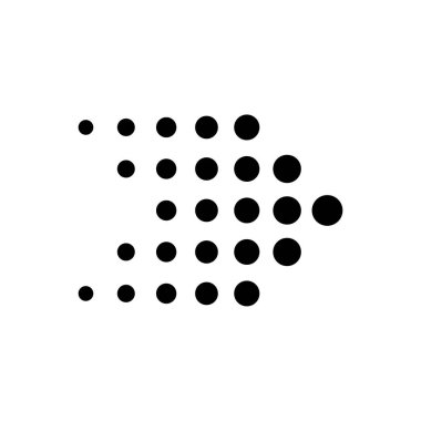 Arrow yarım ton simgesi ve sembol. Vektör