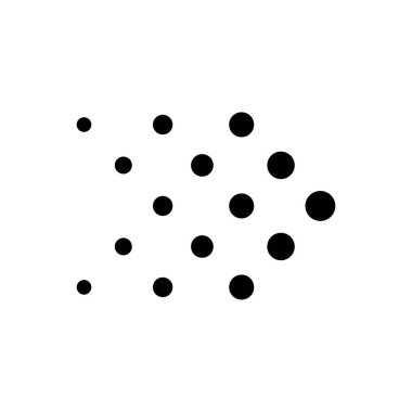 Arrow yarım ton simgesi ve sembol. Vektör